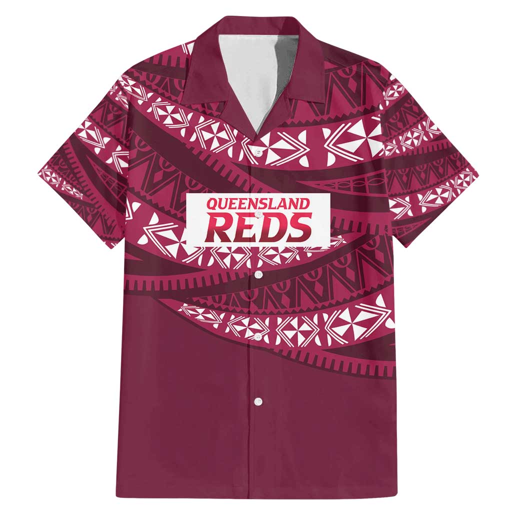 Queensland Rugby Pacific Custom Family Matching Mermaid Dress and Hawaiian Shirt Pasifika Tapa Pattern