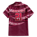 Queensland Rugby Pacific Custom Family Matching Mermaid Dress and Hawaiian Shirt Pasifika Tapa Pattern