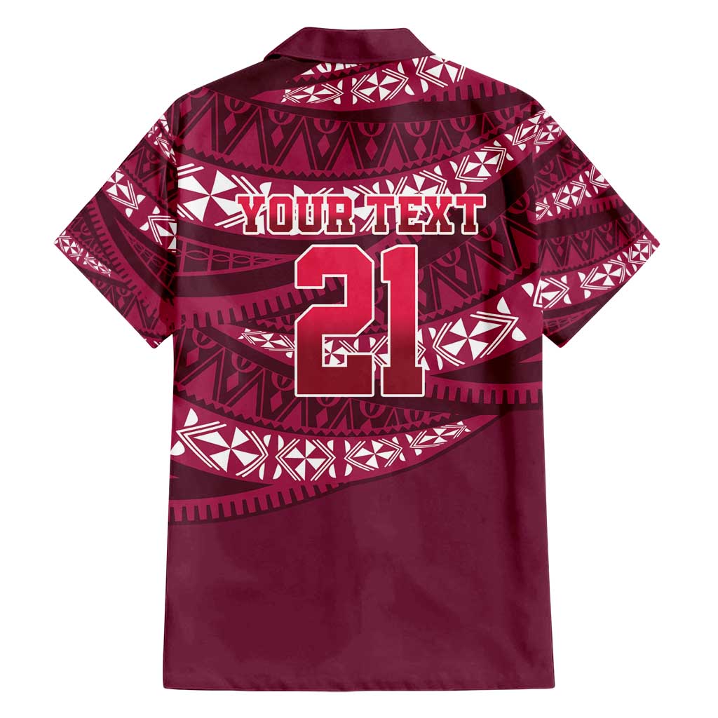 Queensland Rugby Pacific Custom Family Matching Off Shoulder Maxi Dress and Hawaiian Shirt Pasifika Tapa Pattern