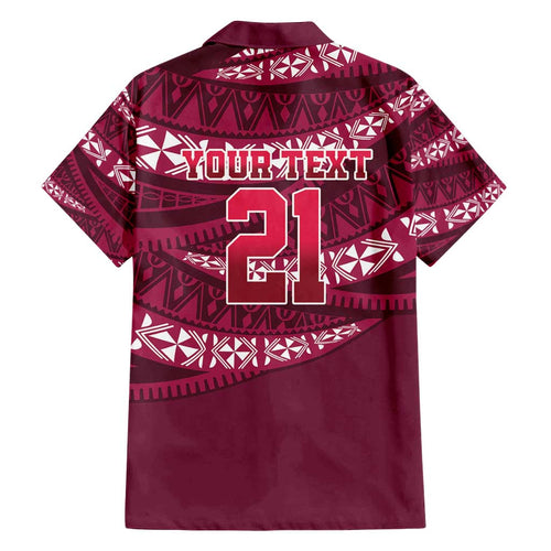 Queensland Rugby Pacific Custom Family Matching Off Shoulder Maxi Dress and Hawaiian Shirt Pasifika Tapa Pattern