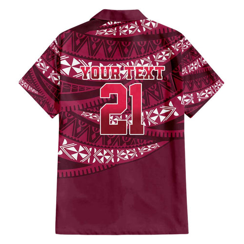 Queensland Rugby Pacific Custom Family Matching Short Sleeve Bodycon Dress and Hawaiian Shirt Pasifika Tapa Pattern