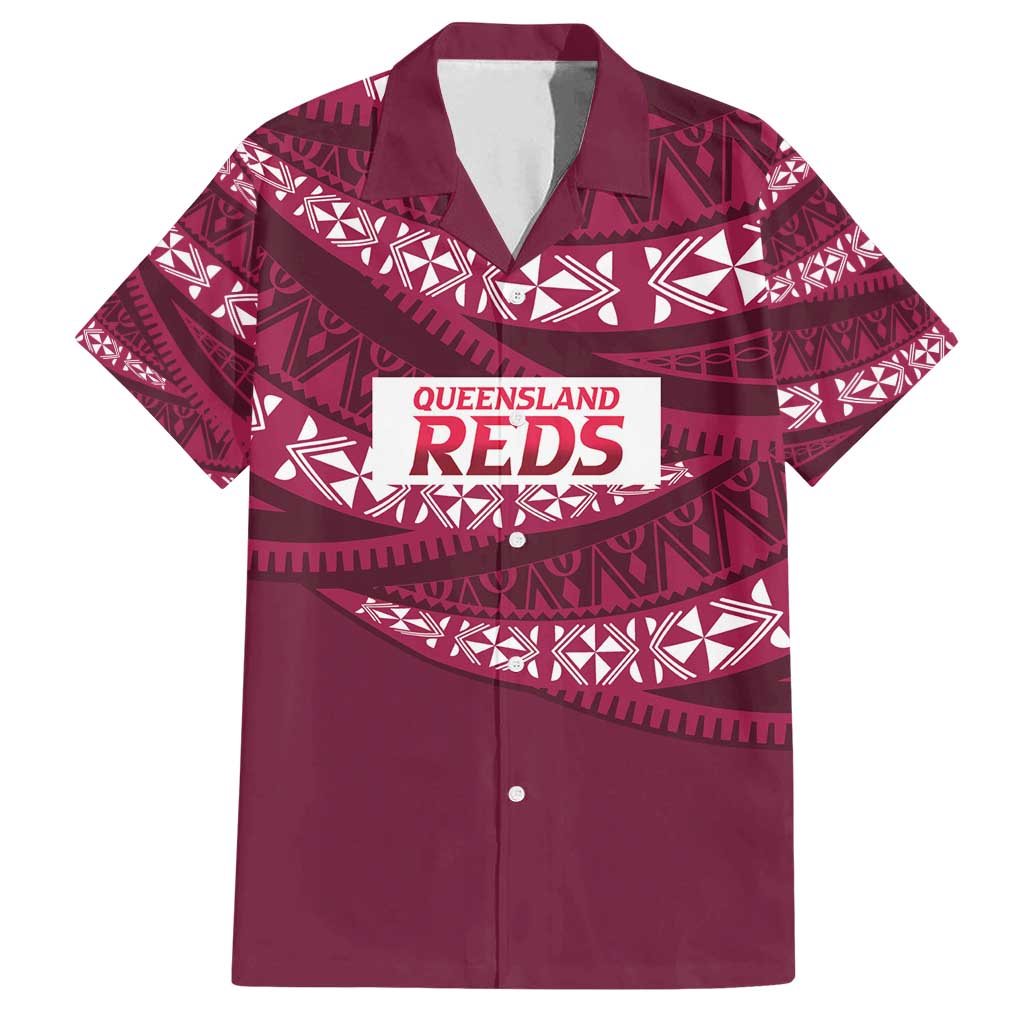 Queensland Rugby Pacific Custom Family Matching Summer Maxi Dress and Hawaiian Shirt Pasifika Tapa Pattern