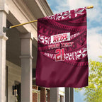 Queensland Rugby Pacific Custom Garden Flag Pasifika Tapa Pattern