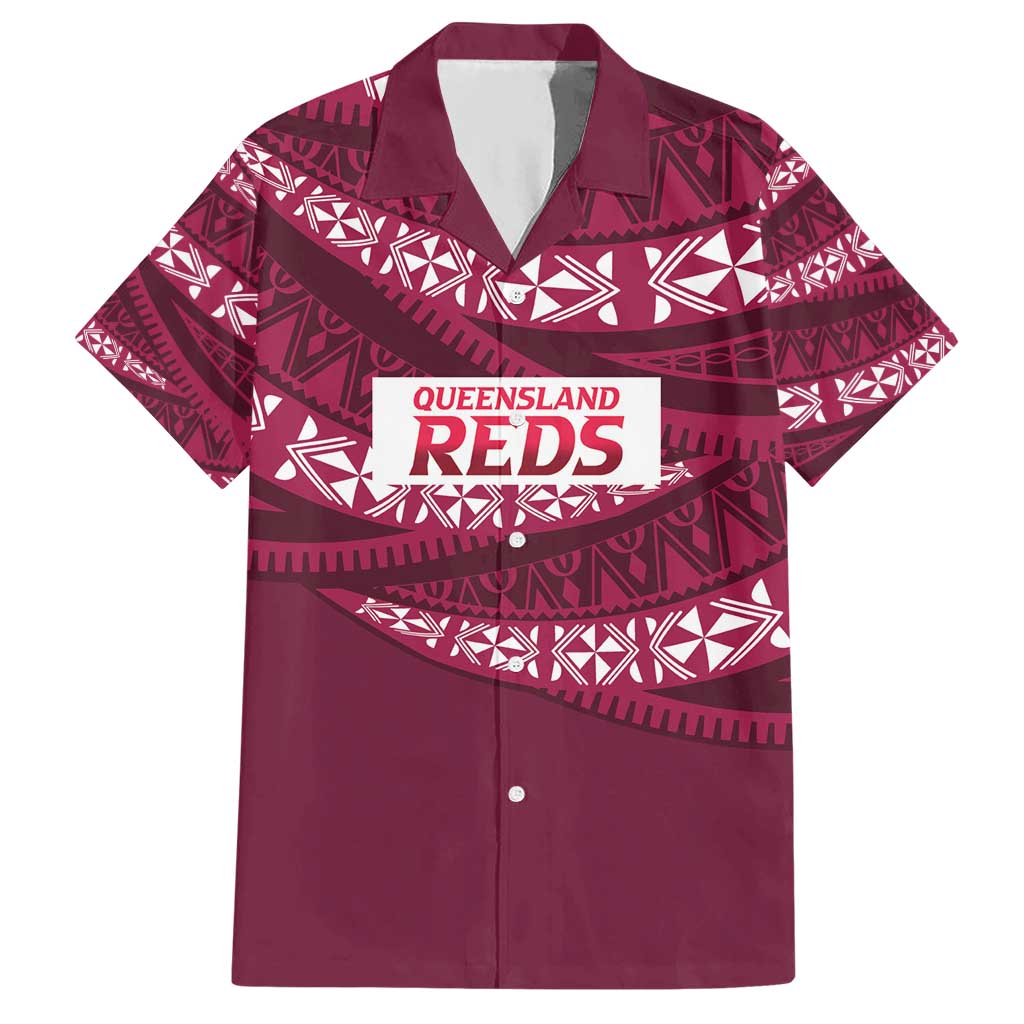 Queensland Rugby Pacific Custom Hawaiian Shirt Pasifika Tapa Pattern