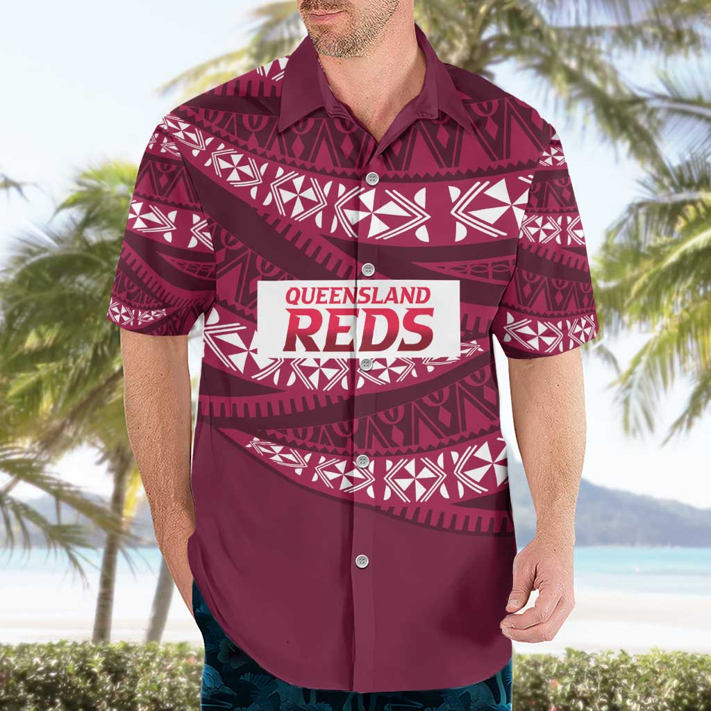 Queensland Rugby Pacific Custom Hawaiian Shirt Pasifika Tapa Pattern