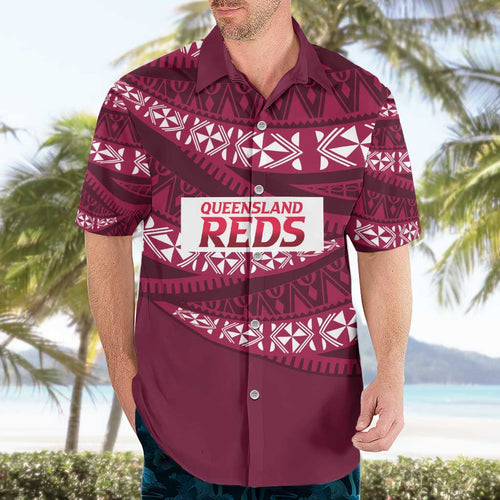 Queensland Rugby Pacific Custom Hawaiian Shirt Pasifika Tapa Pattern