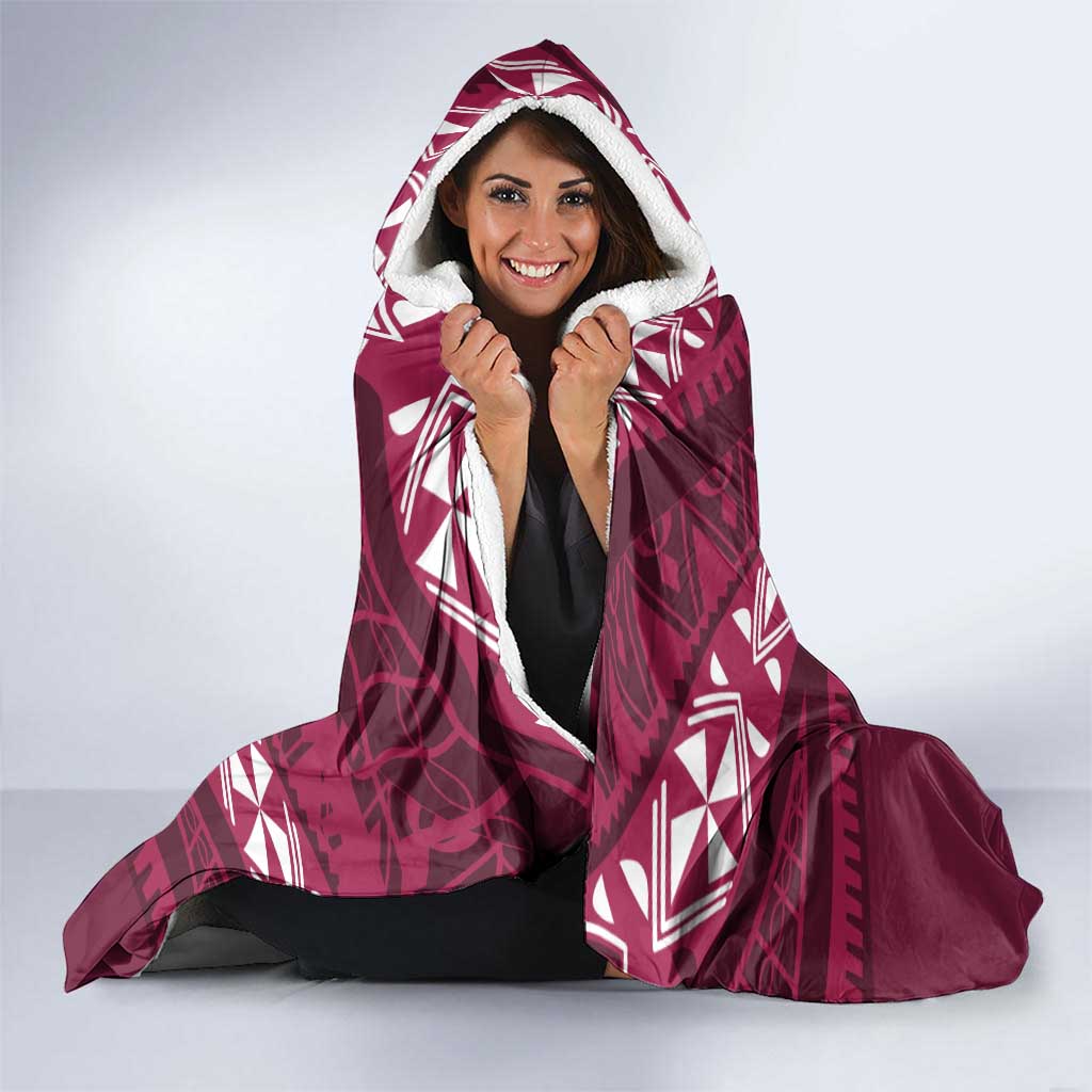 Queensland Rugby Pacific Custom Hooded Blanket Pasifika Tapa Pattern