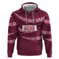 Queensland Rugby Pacific Custom Hoodie Pasifika Tapa Pattern
