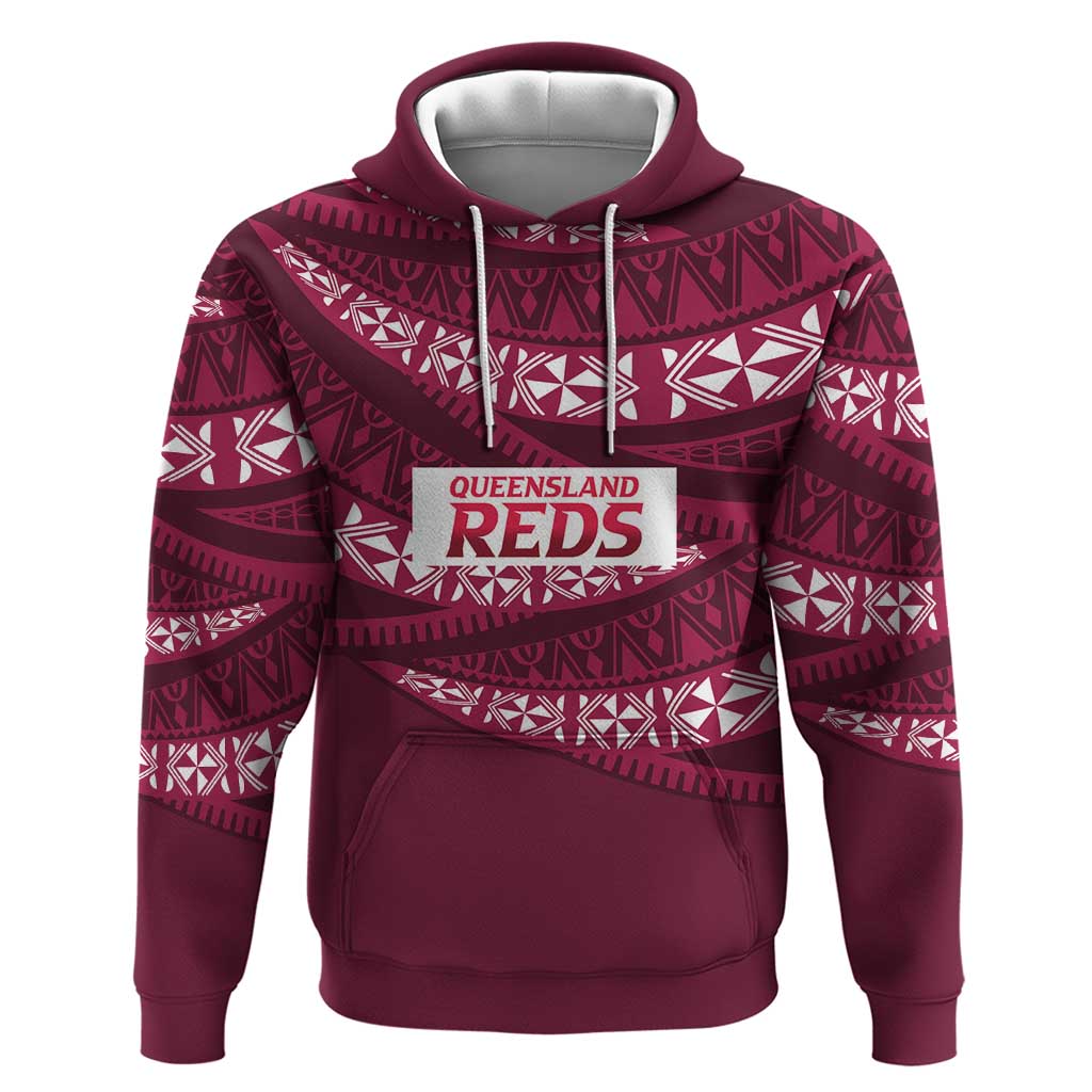 Queensland Rugby Pacific Custom Hoodie Pasifika Tapa Pattern