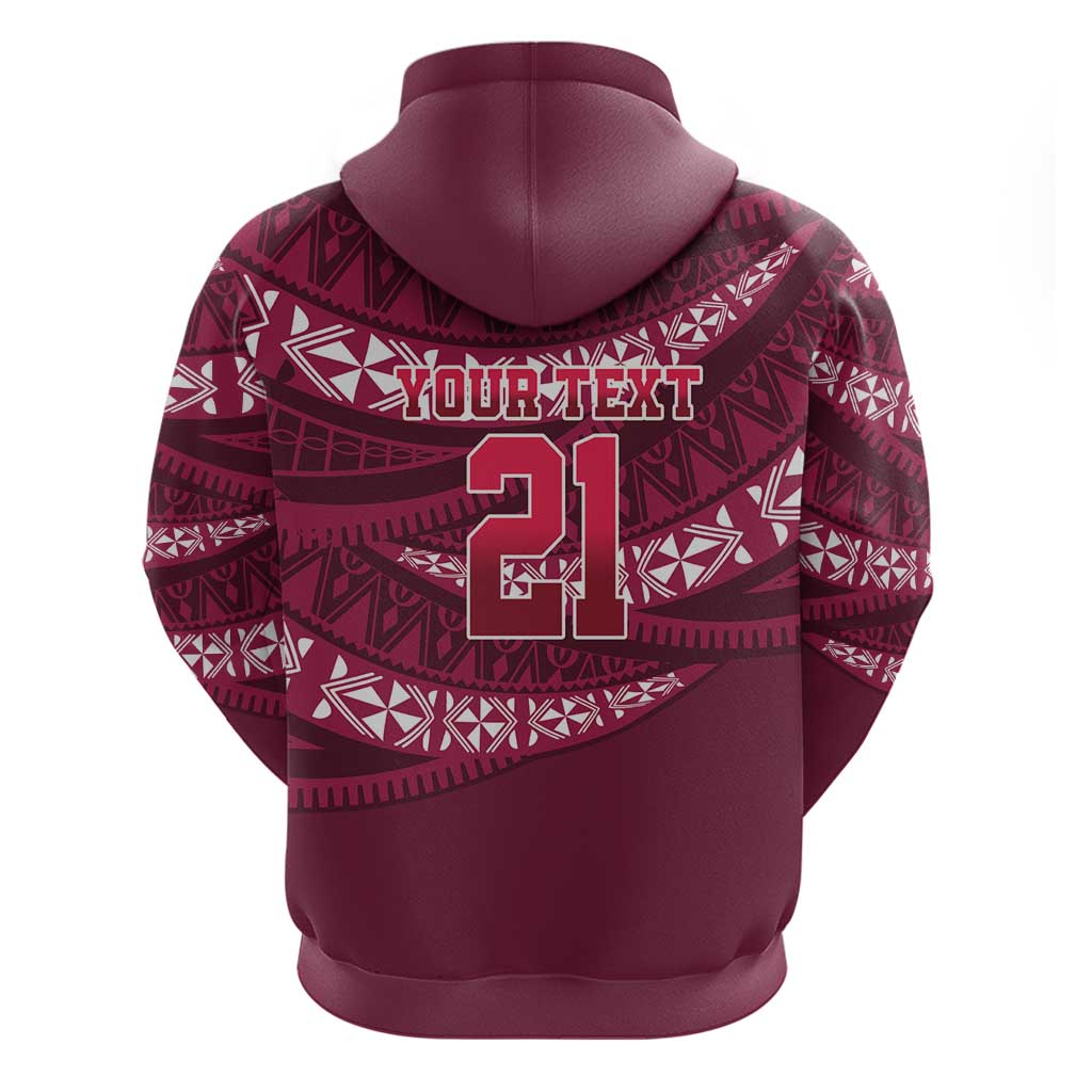 Queensland Rugby Pacific Custom Hoodie Pasifika Tapa Pattern