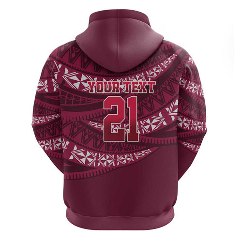 Queensland Rugby Pacific Custom Hoodie Pasifika Tapa Pattern