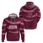 Queensland Rugby Pacific Custom Hoodie Pasifika Tapa Pattern