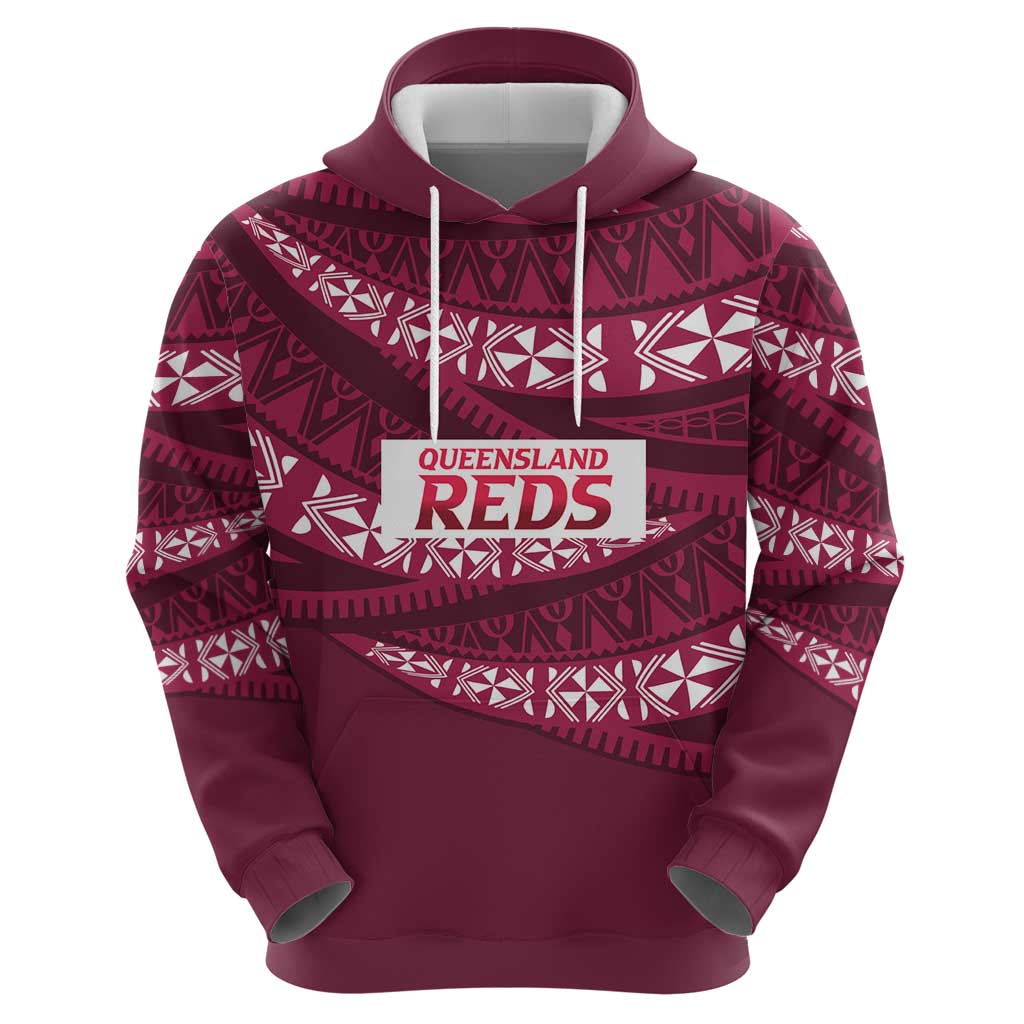 Queensland Rugby Pacific Custom Hoodie Pasifika Tapa Pattern