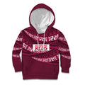 Queensland Rugby Pacific Custom Kid Hoodie Pasifika Tapa Pattern
