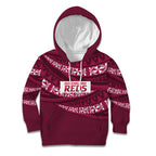 Queensland Rugby Pacific Custom Kid Hoodie Pasifika Tapa Pattern