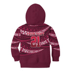 Queensland Rugby Pacific Custom Kid Hoodie Pasifika Tapa Pattern