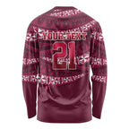 Queensland Rugby Pacific Custom Long Sleeve Shirt Pasifika Tapa Pattern