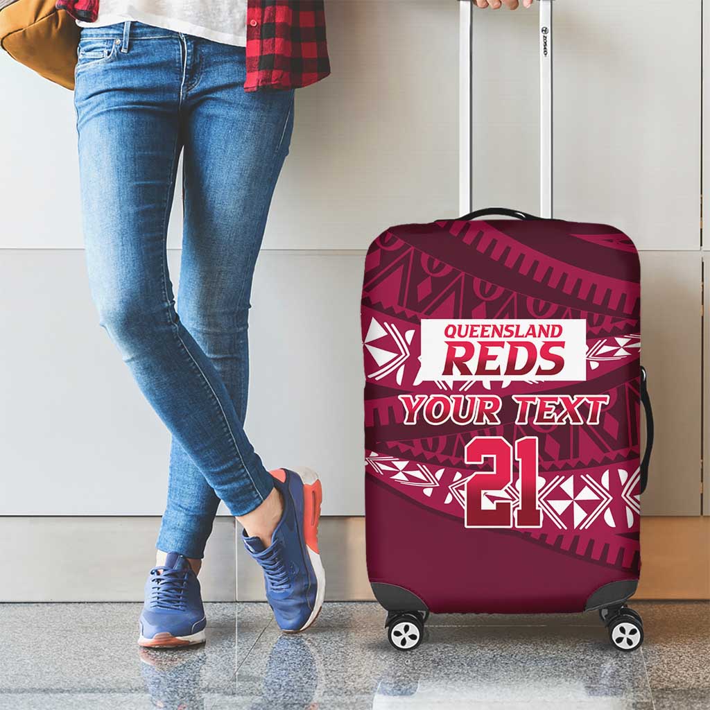 Queensland Rugby Pacific Custom Luggage Cover Pasifika Tapa Pattern