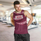 Queensland Rugby Pacific Custom Men Tank Top Pasifika Tapa Pattern