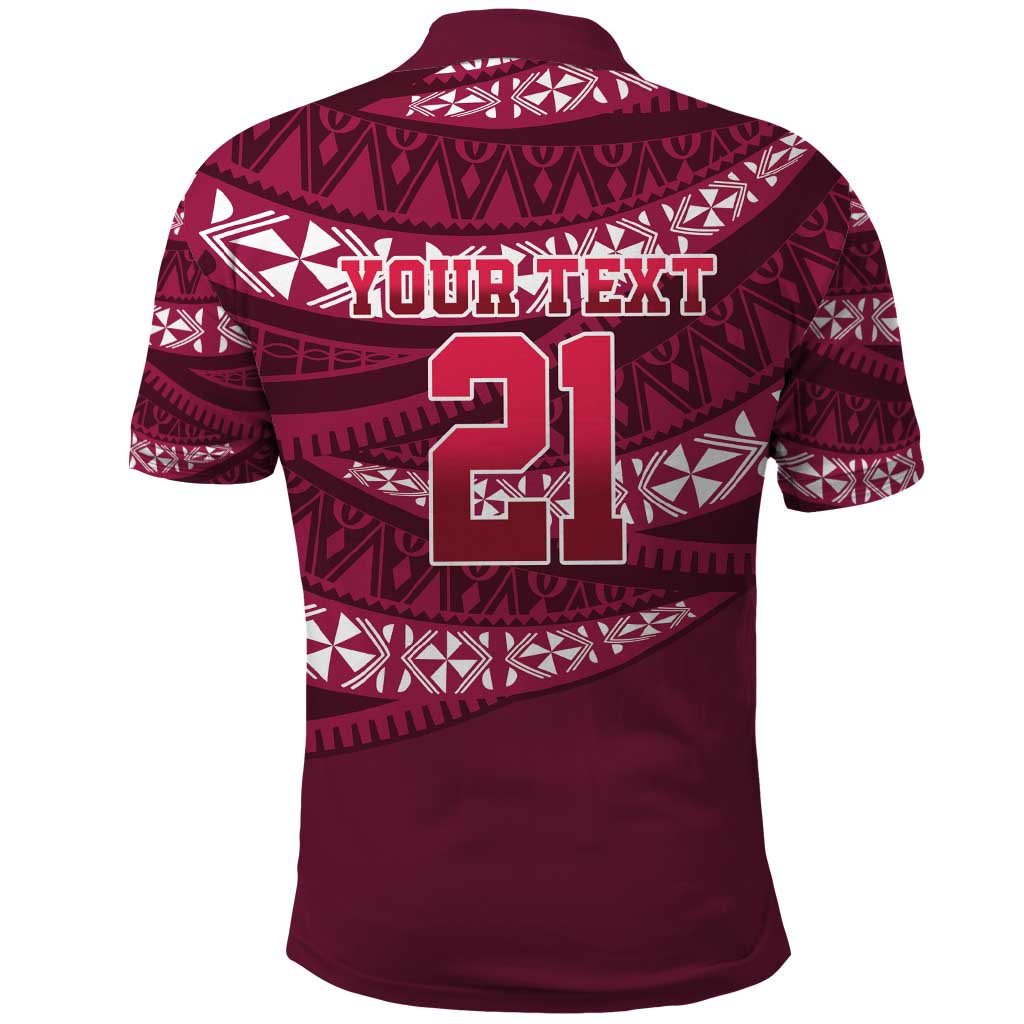 Queensland Rugby Pacific Custom Polo Shirt Pasifika Tapa Pattern