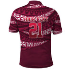 Queensland Rugby Pacific Custom Polo Shirt Pasifika Tapa Pattern