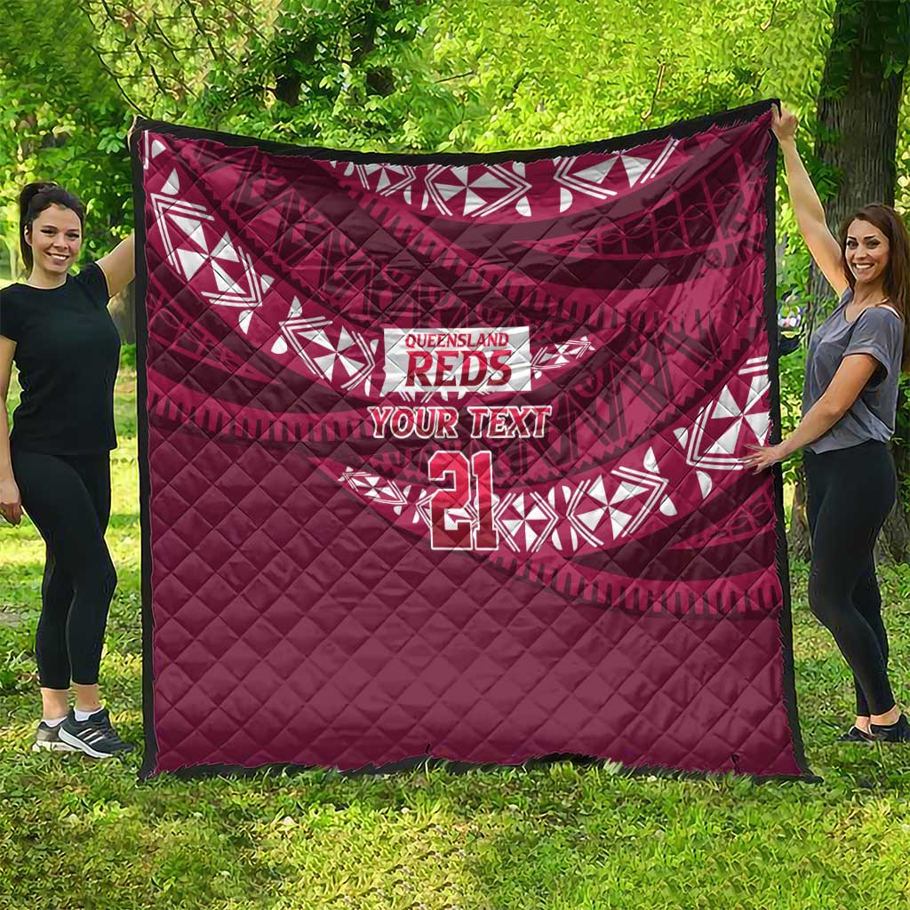 Queensland Rugby Pacific Custom Quilt Pasifika Tapa Pattern