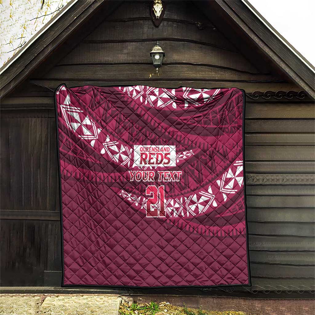 Queensland Rugby Pacific Custom Quilt Pasifika Tapa Pattern