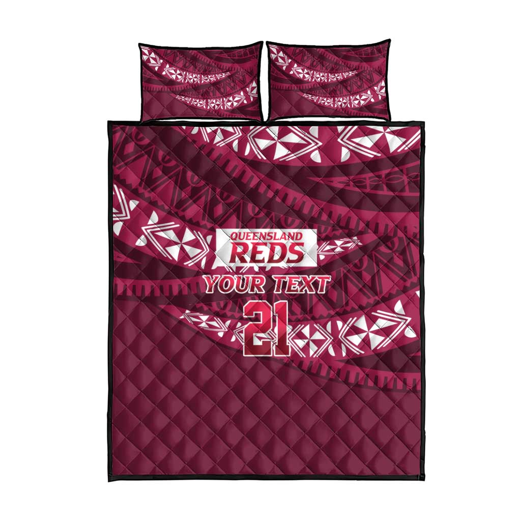 Queensland Rugby Pacific Custom Quilt Bed Set Pasifika Tapa Pattern