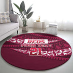 Queensland Rugby Pacific Custom Round Carpet Pasifika Tapa Pattern