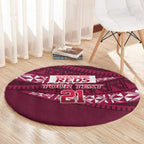 Queensland Rugby Pacific Custom Round Carpet Pasifika Tapa Pattern