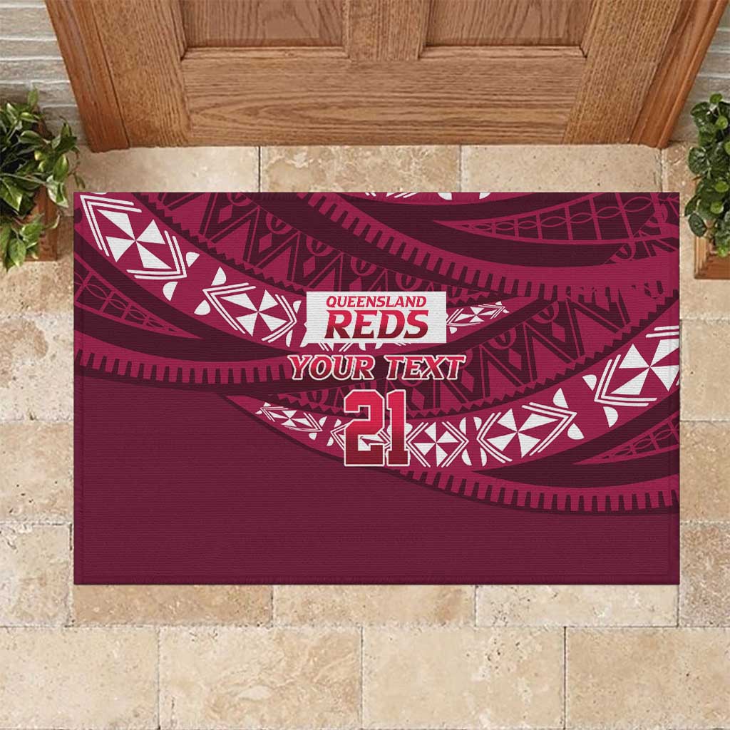 Queensland Rugby Pacific Custom Rubber Doormat Pasifika Tapa Pattern
