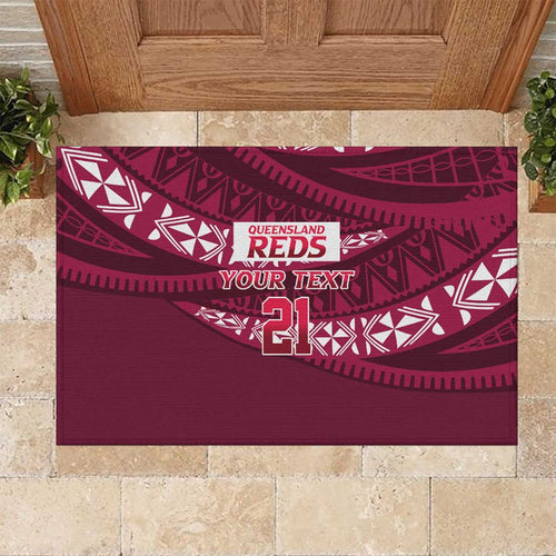Queensland Rugby Pacific Custom Rubber Doormat Pasifika Tapa Pattern
