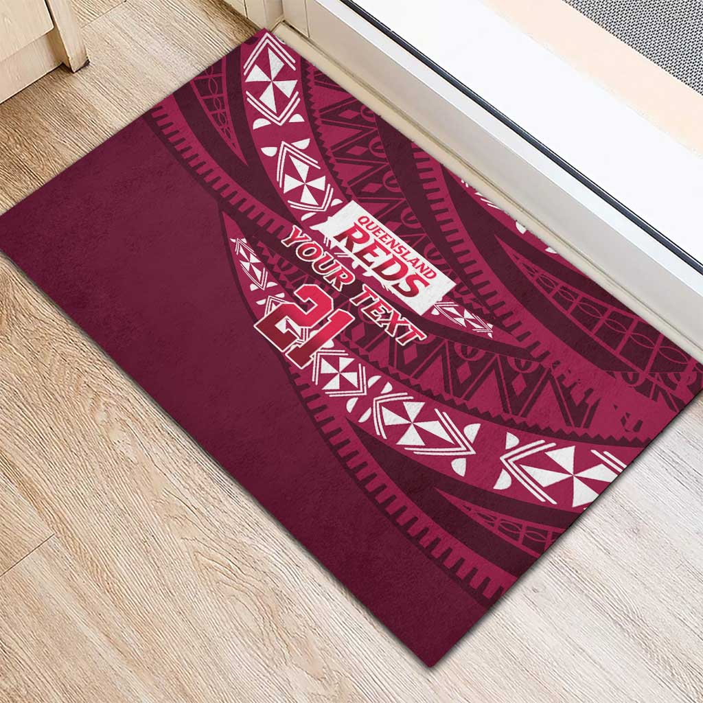 Queensland Rugby Pacific Custom Rubber Doormat Pasifika Tapa Pattern