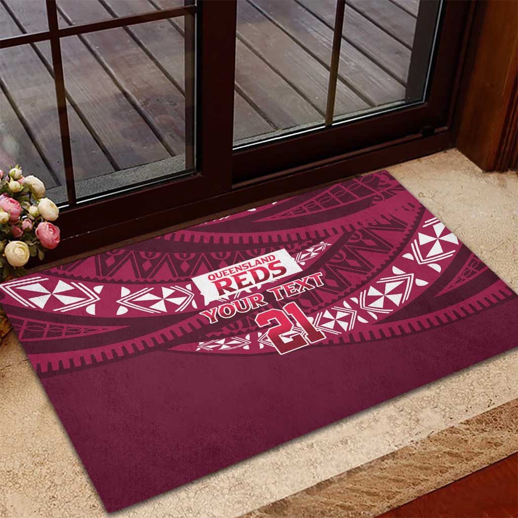 Queensland Rugby Pacific Custom Rubber Doormat Pasifika Tapa Pattern