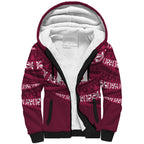Queensland Rugby Pacific Custom Sherpa Hoodie Pasifika Tapa Pattern