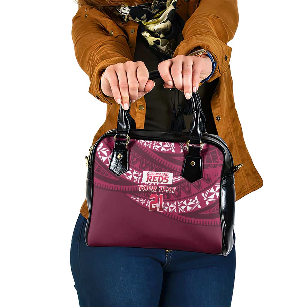 Queensland Rugby Pacific Custom Shoulder Handbag Pasifika Tapa Pattern