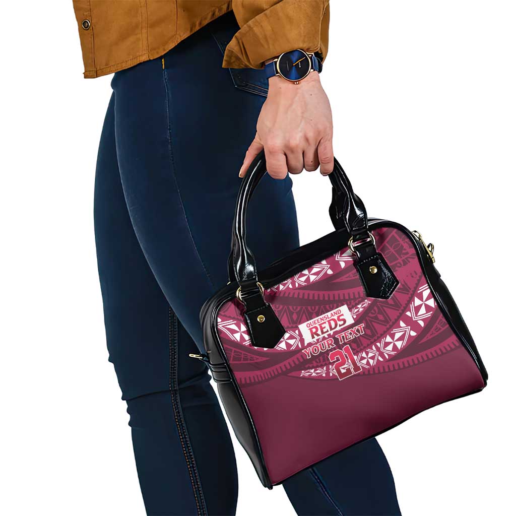 Queensland Rugby Pacific Custom Shoulder Handbag Pasifika Tapa Pattern