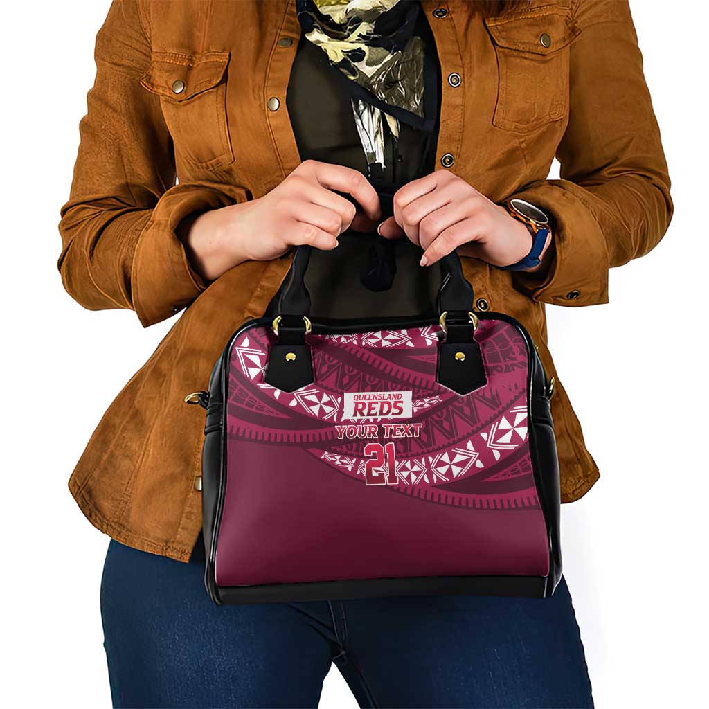 Queensland Rugby Pacific Custom Shoulder Handbag Pasifika Tapa Pattern