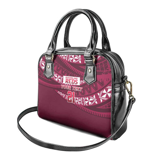 Queensland Rugby Pacific Custom Shoulder Handbag Pasifika Tapa Pattern