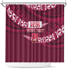 Queensland Rugby Pacific Custom Shower Curtain Pasifika Tapa Pattern