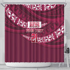 Queensland Rugby Pacific Custom Shower Curtain Pasifika Tapa Pattern