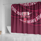 Queensland Rugby Pacific Custom Shower Curtain Pasifika Tapa Pattern
