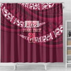 Queensland Rugby Pacific Custom Shower Curtain Pasifika Tapa Pattern