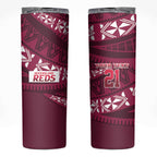 Queensland Rugby Pacific Custom Skinny Tumbler Pasifika Tapa Pattern