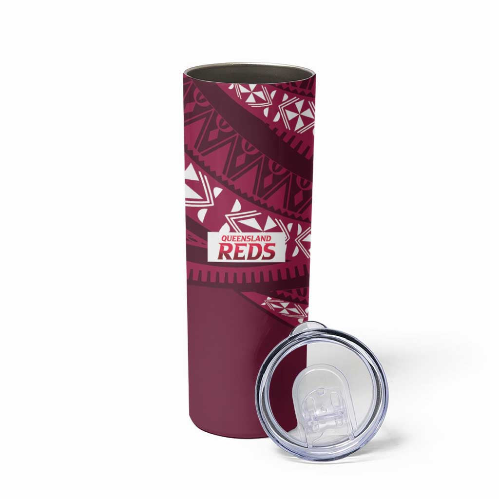 Queensland Rugby Pacific Custom Skinny Tumbler Pasifika Tapa Pattern