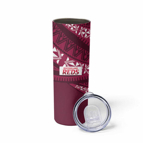 Queensland Rugby Pacific Custom Skinny Tumbler Pasifika Tapa Pattern