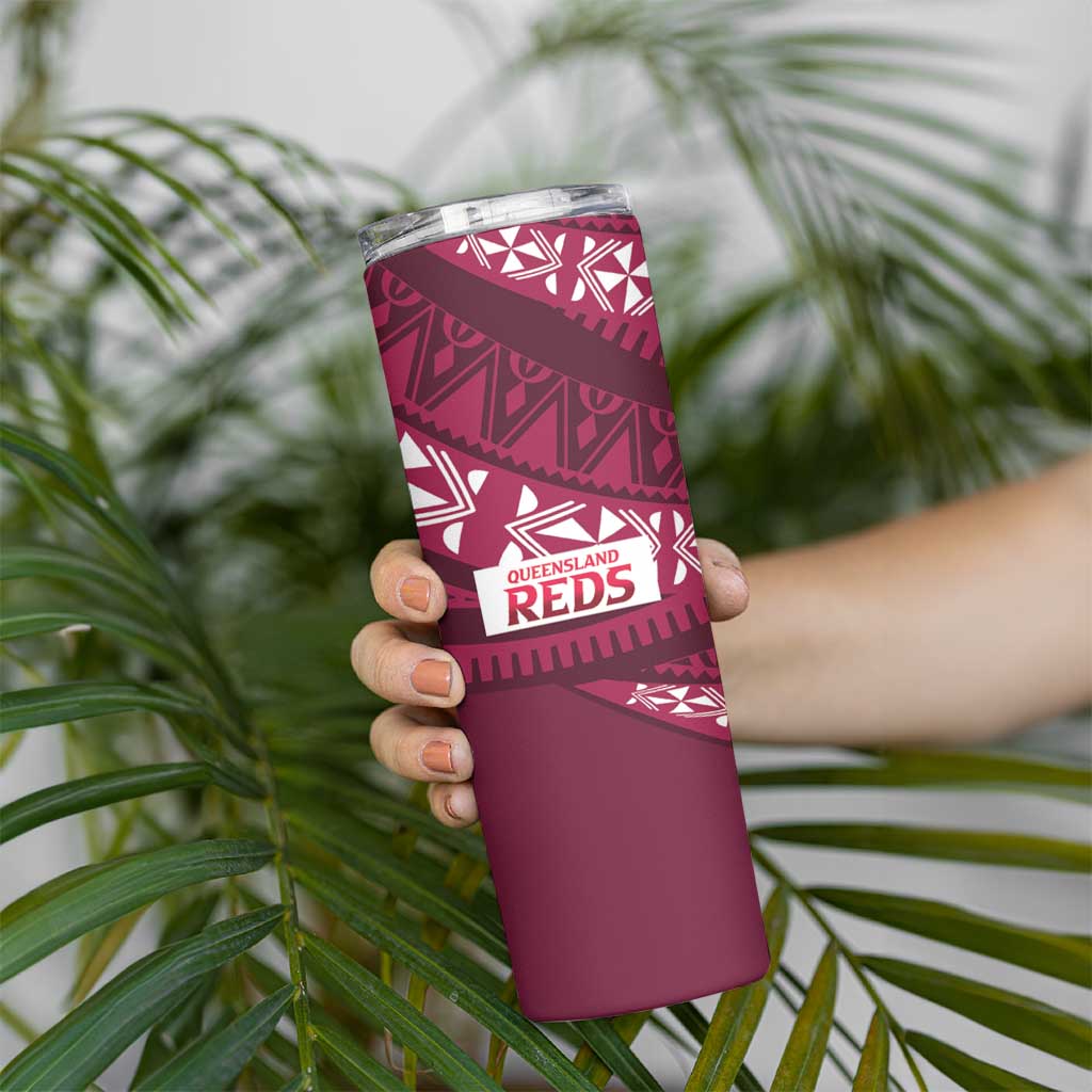 Queensland Rugby Pacific Custom Skinny Tumbler Pasifika Tapa Pattern