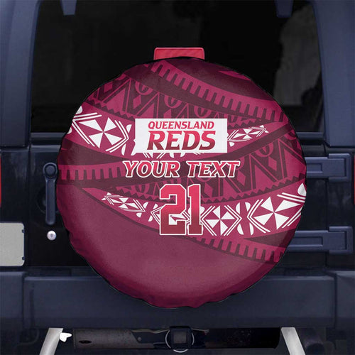 Queensland Rugby Pacific Custom Spare Tire Cover Pasifika Tapa Pattern