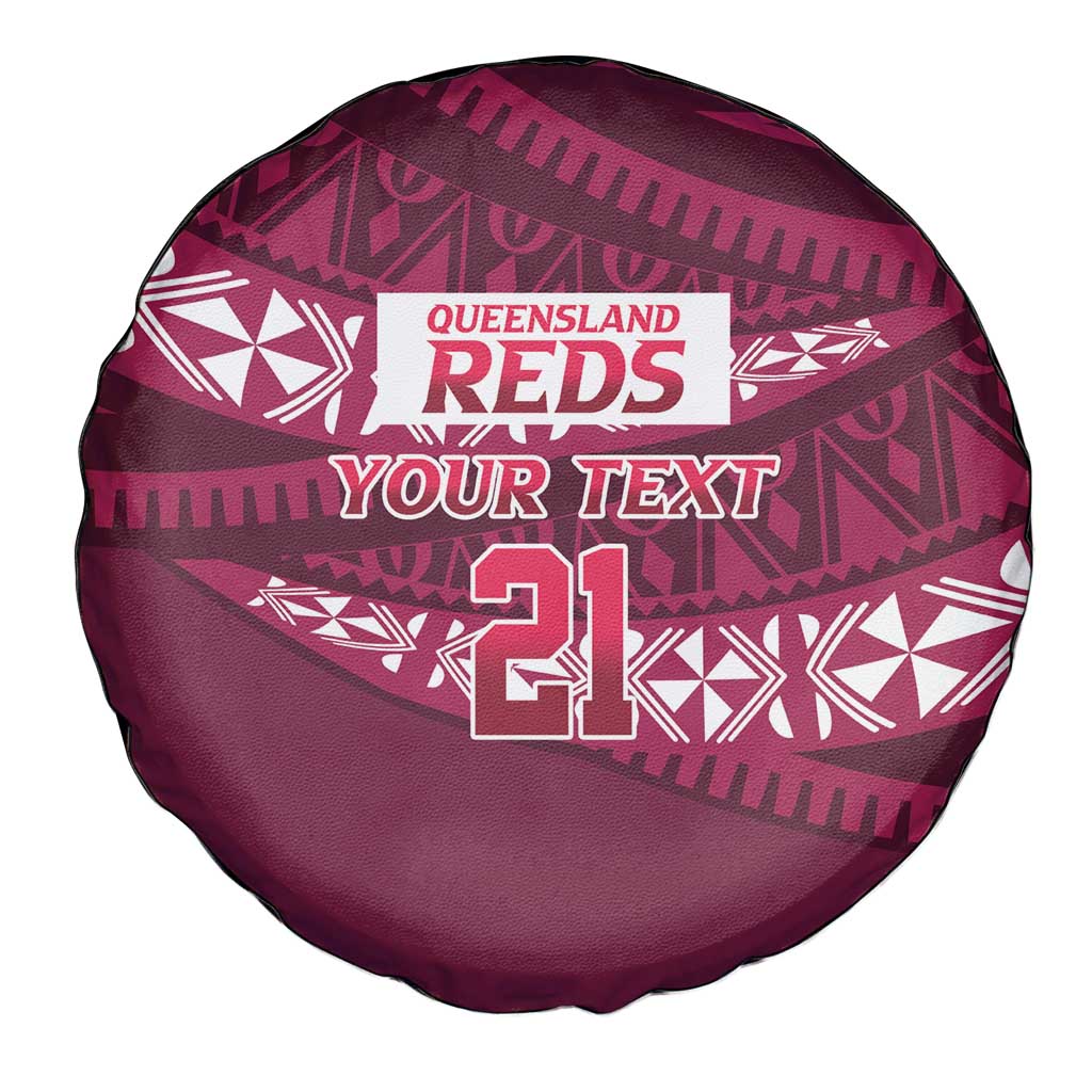 Queensland Rugby Pacific Custom Spare Tire Cover Pasifika Tapa Pattern