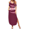 Queensland Rugby Pacific Custom Summer Maxi Dress Pasifika Tapa Pattern